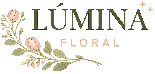 Logo de Lúmina Floral, floristería elegante especializada en diseño floral y arreglos premium